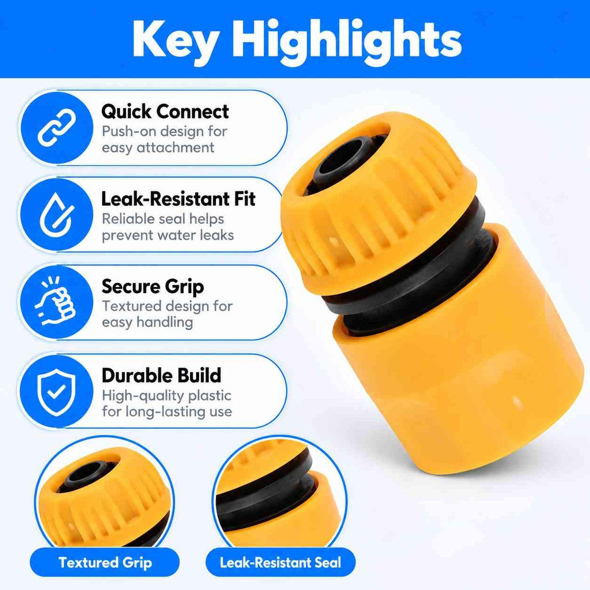 Universal Inlet Quick Connector Hose size 1/2 Inch