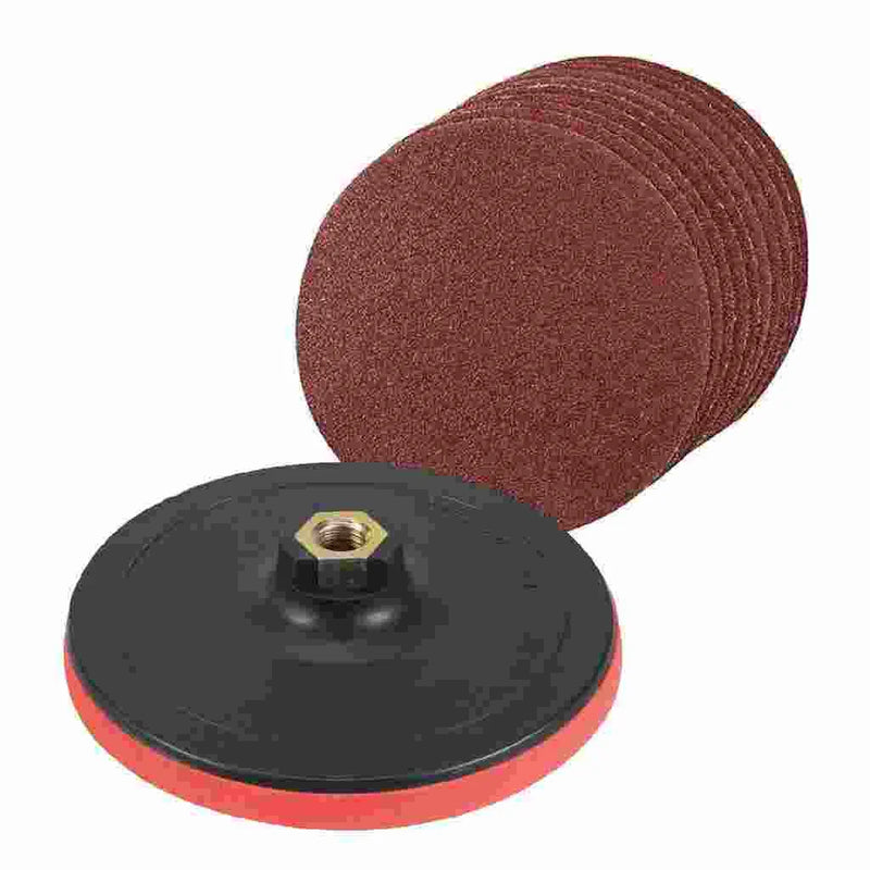 Velcro Backing Pad-125mm For Grinder(1 Backing Pad+10 Sand Disc)