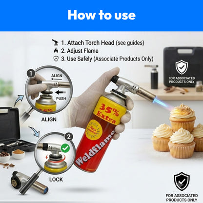 Weldflame Butane Gas Can Fire gas