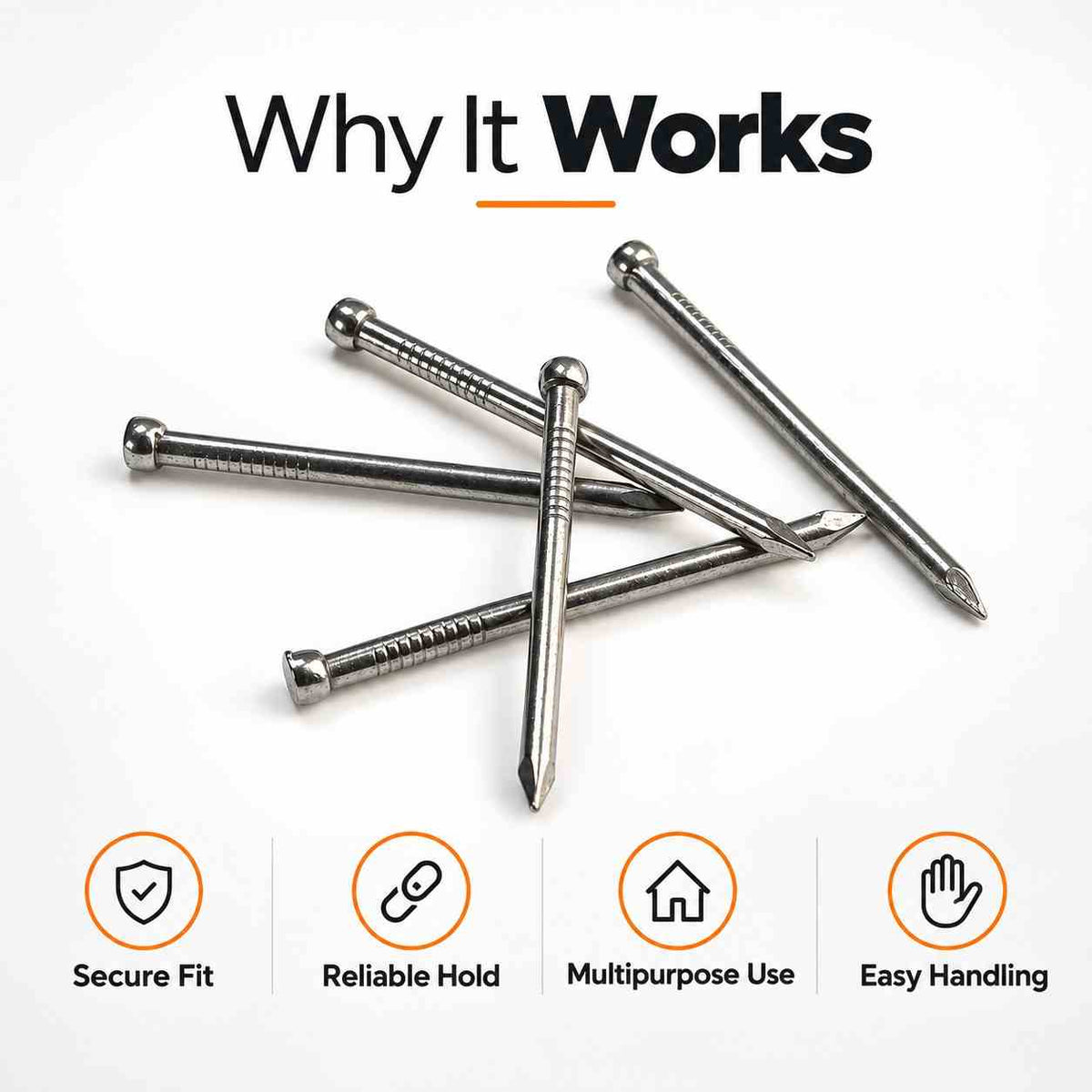 Implemental Wire Nails Multipurpose use for Home and Offices Without Head (Keel) - 1