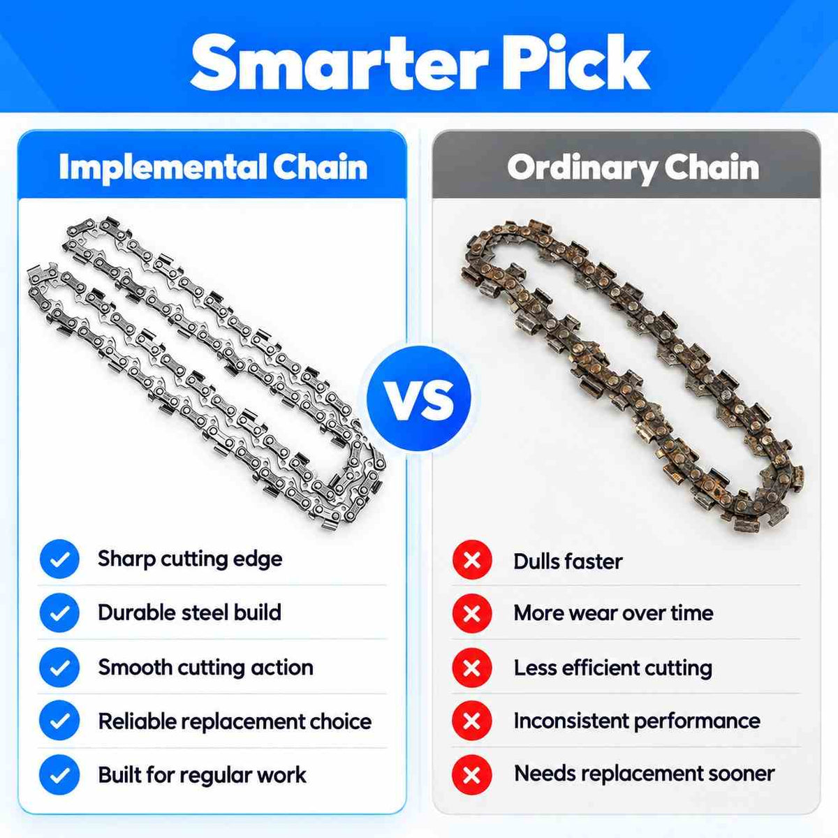 Wood Cutter Chain Chainsaw 1 PCS-16"