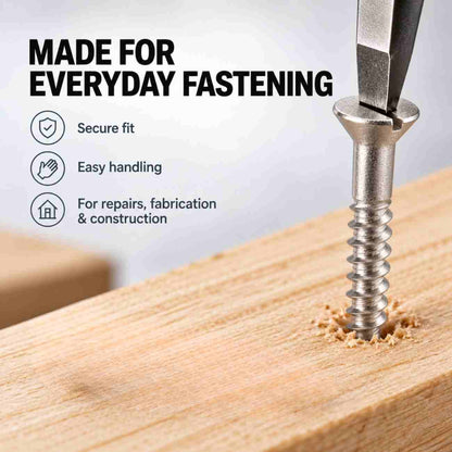 Implemental Wood Screw Flat Head Self Tapping-No.7 Size 30mm - 1