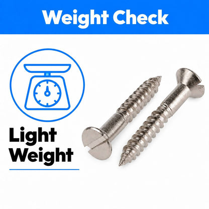 Wood Screw Flat Head Self Tapping-No.7 Size 30mm
