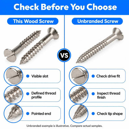 Wood Screw Flat Head Self Tapping-No.7 Size 30mm