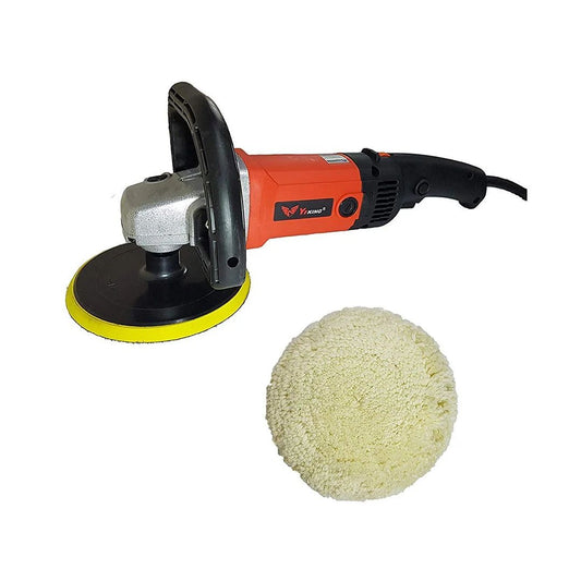 Electric Car Polisher with 1 Wool Buffing Pad