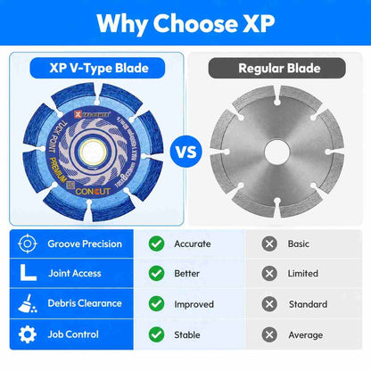 XP Tuck Point V Type Blade 105X8x20mm