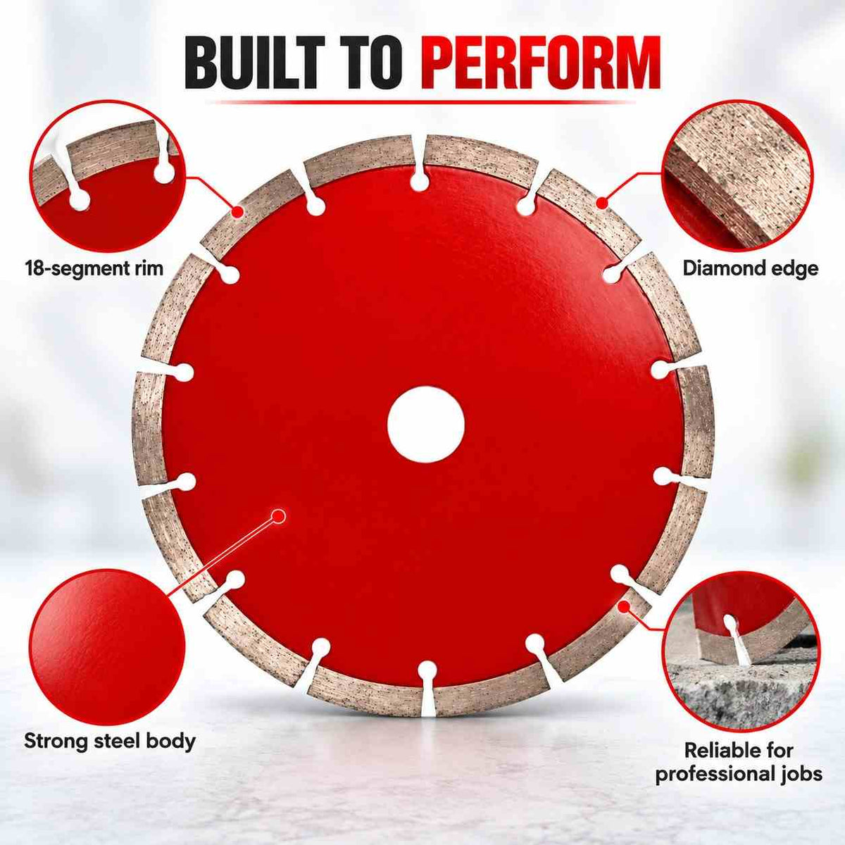 Implemental XTRAPOWER Diamond Cutting Disc Bore Size- 18SEG - 1