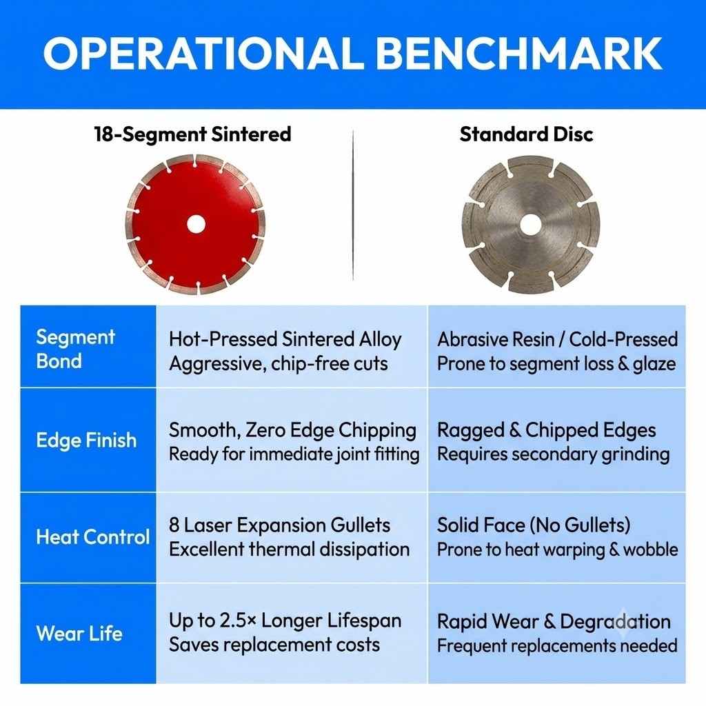 XTRAPOWER Diamond Cutting Disc Bore Size- 18SEG