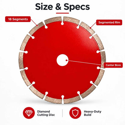Implemental XTRAPOWER Diamond Cutting Disc Bore Size- 18SEG - 1