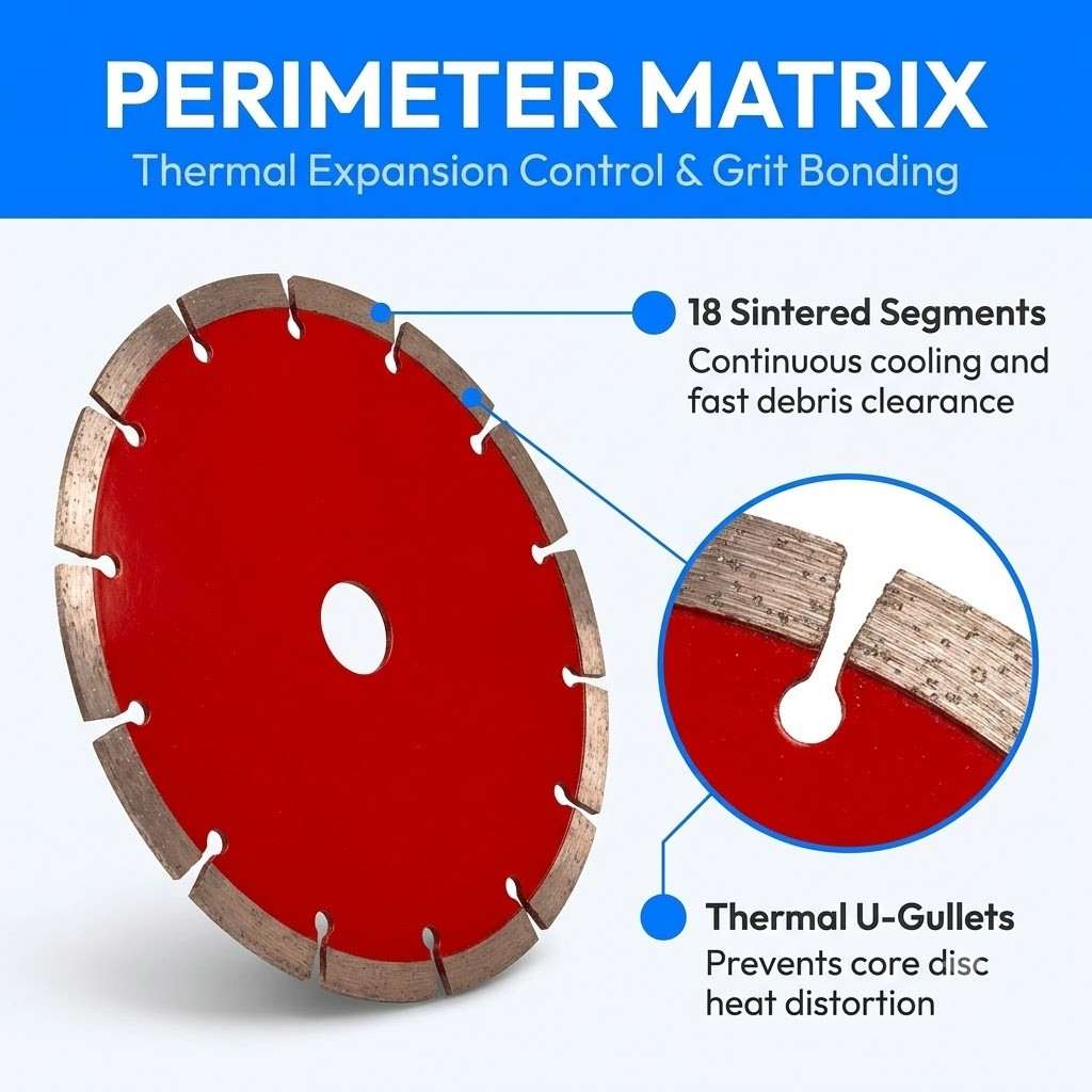 XTRAPOWER Diamond Cutting Disc Bore Size- 18SEG