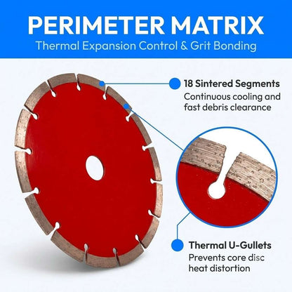 XTRAPOWER Diamond Cutting Disc Bore Size- 18SEG