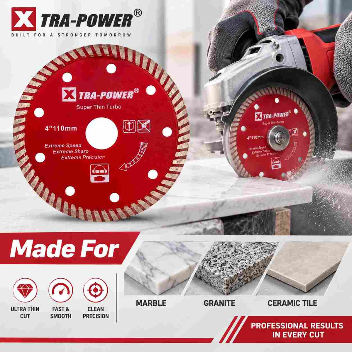 Implemental XTRAPOWER Diamond Cutting Disc Super Thin Turbo 4" - 1