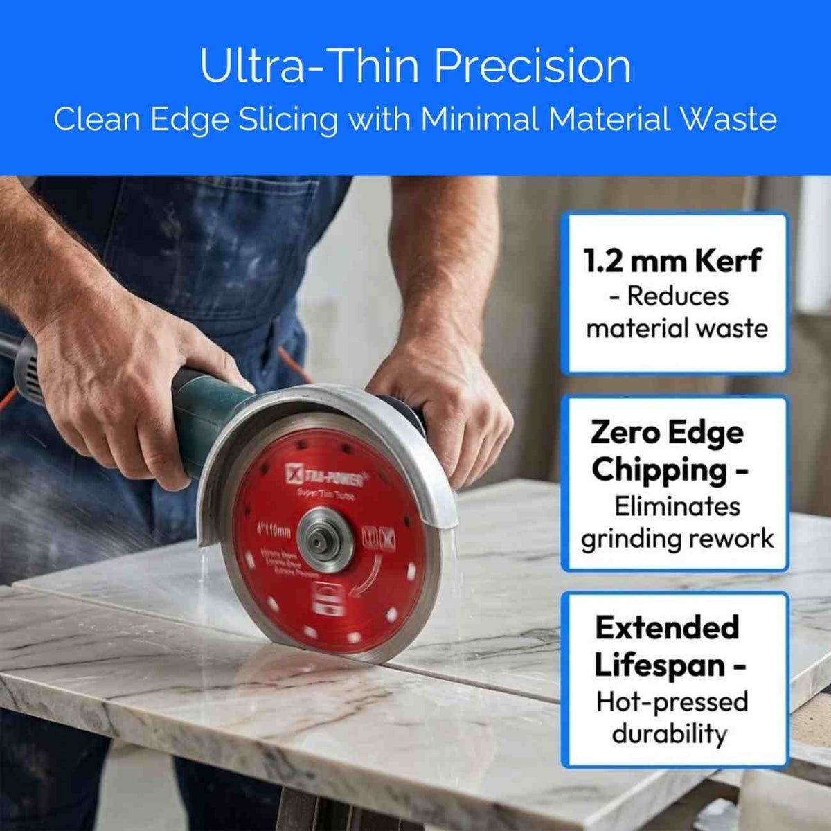 XTRAPOWER Diamond Cutting Disc Super Thin Turbo 4"