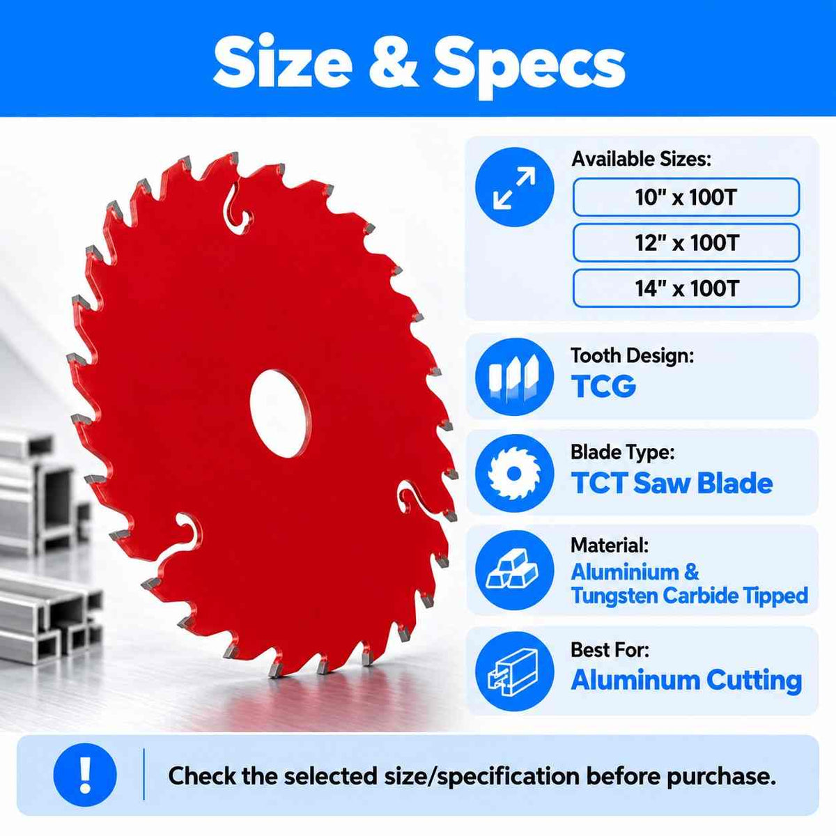 Xtra Power Cutting Disc-TCT, TCG For Aluminum