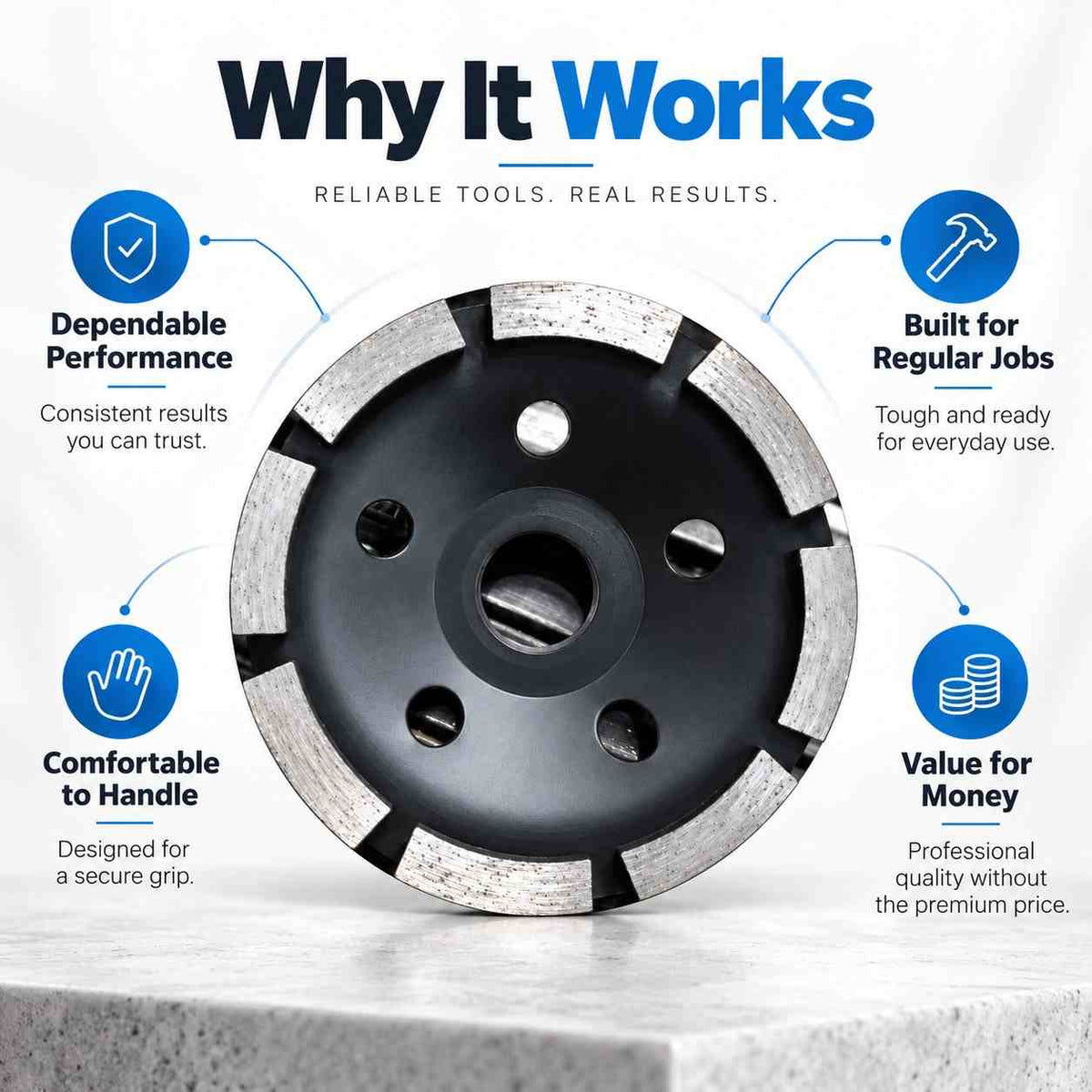 Xtra Power Diamond Cup Wheel Heavy Duty Work