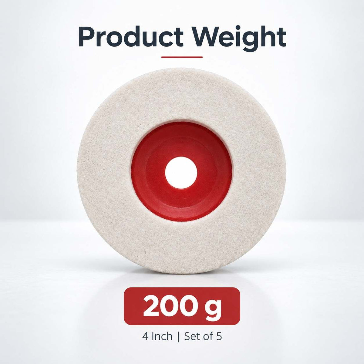 Implemental Xtra Power Felt Buff Pad-4 Inch(Set Of 5) - 1