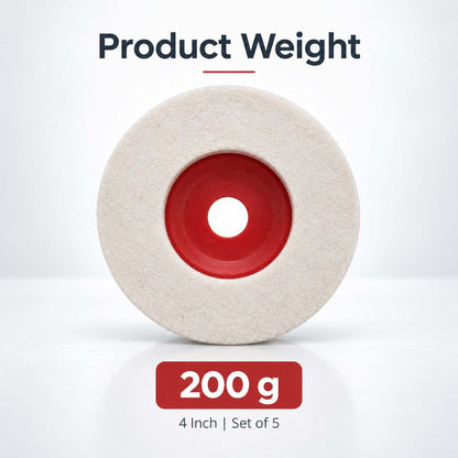 Implemental Xtra Power Felt Buff Pad-4 Inch(Set Of 5) - 1