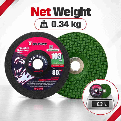 Implemental Xtra Power Flexible Grinding SS Disc-103mm 80Grit Set of 2 - 1