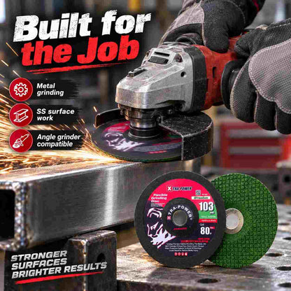 Implemental Xtra Power Flexible Grinding SS Disc-103mm 80Grit Set of 2 - 1