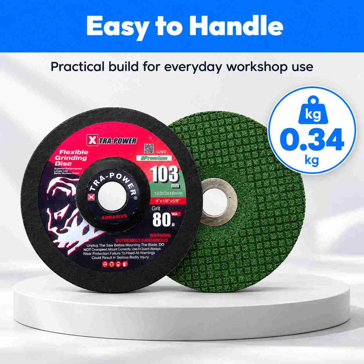 Xtra Power Flexible Grinding SS Disc-103mm 60Grit Set of 2