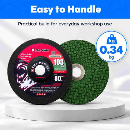 Xtra Power Flexible Grinding SS Disc-103mm 60Grit Set of 2