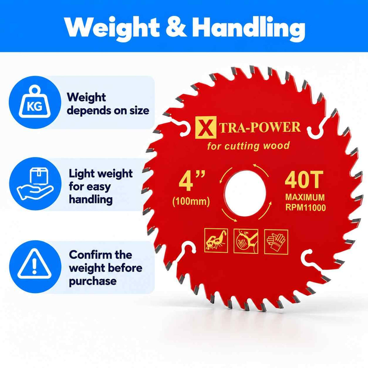 Xtra Power TCT Cutting Disc ATB Tooth For Wood Cutting