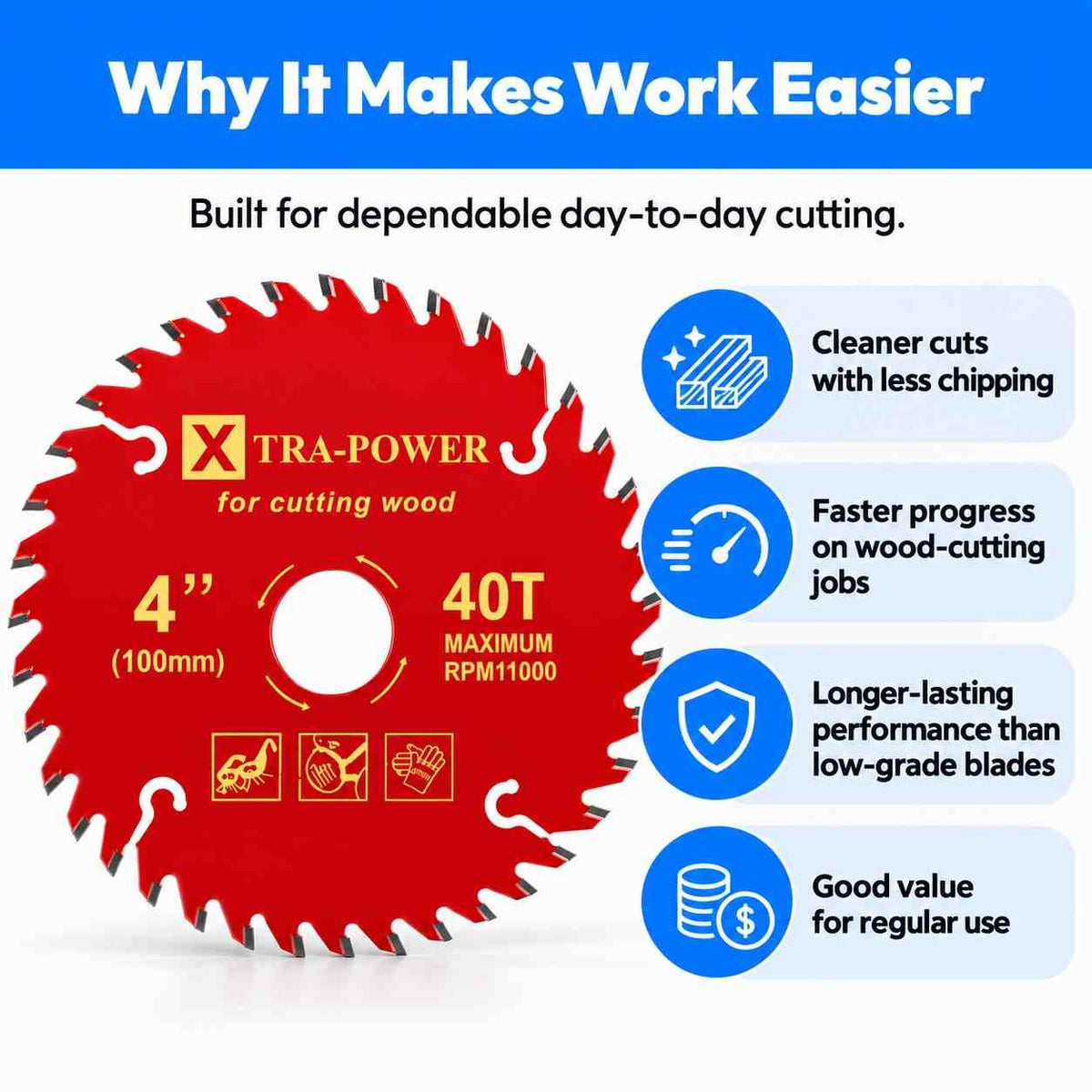 Xtra Power TCT Cutting Disc ATB Tooth For Wood Cutting