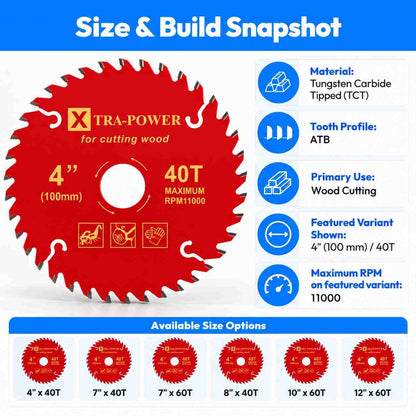 Xtra Power TCT Cutting Disc ATB Tooth For Wood Cutting