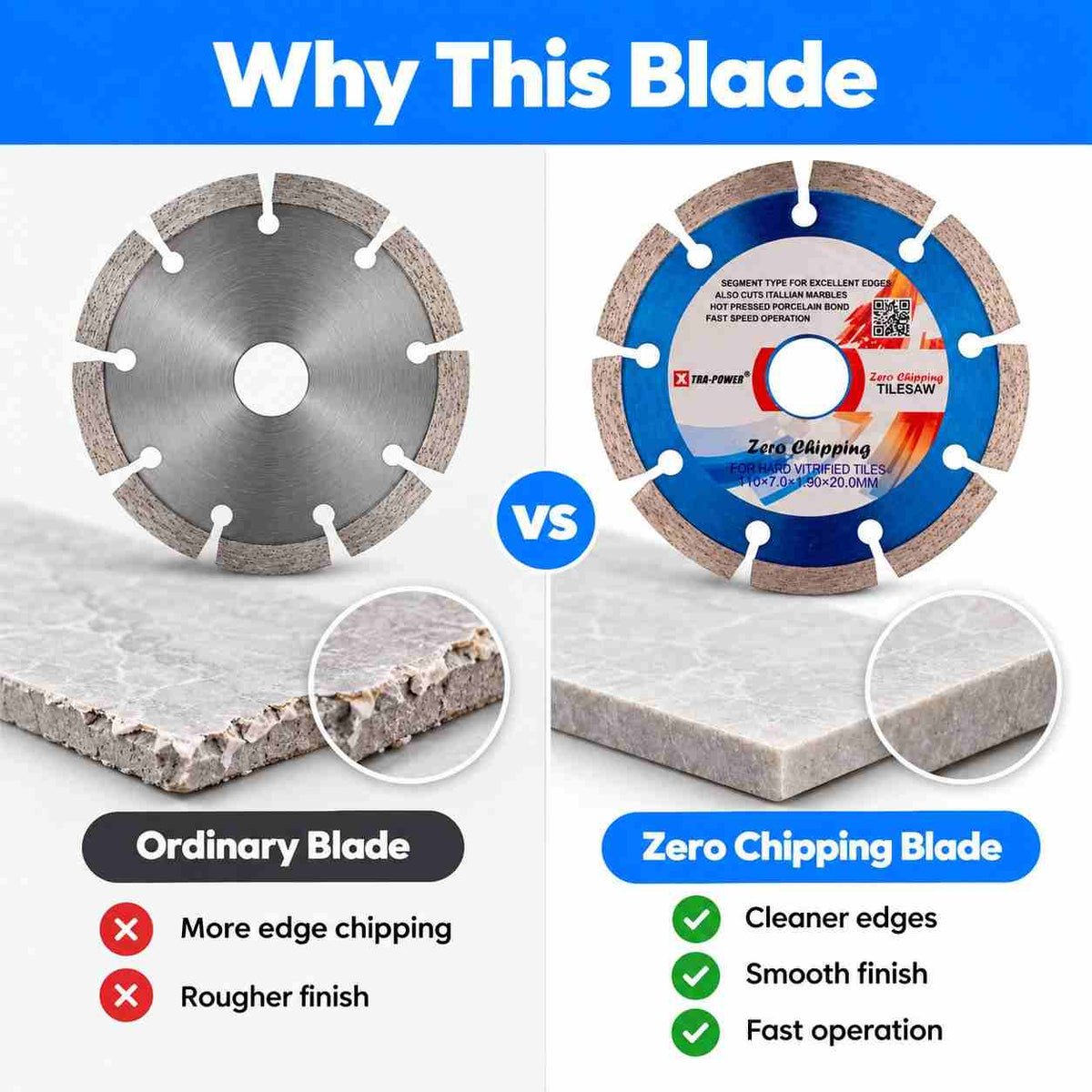 Xtra Power Zero Chipping Blade-9T X 20mm