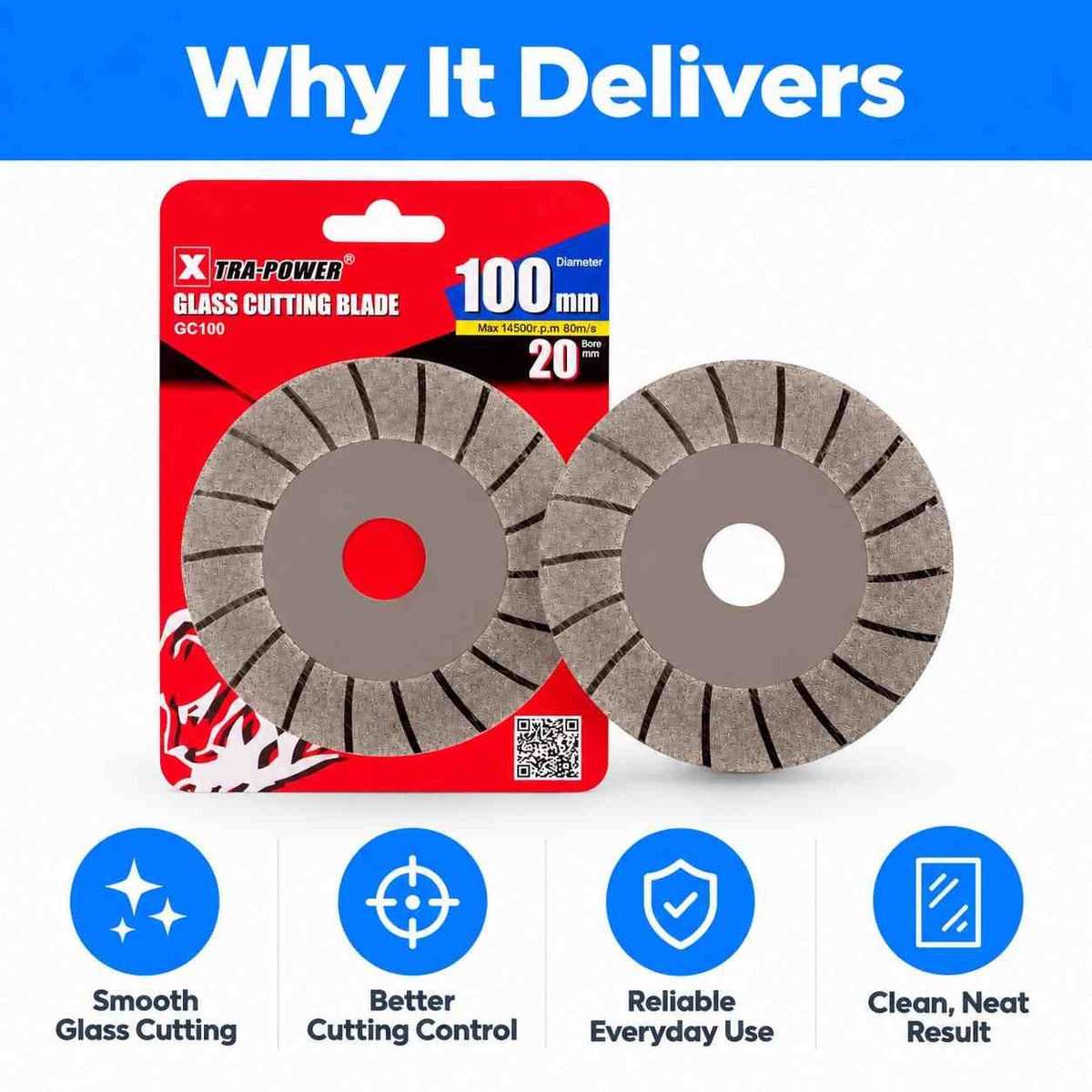 Xtra power Glass cutting blade GC100-100X20MM