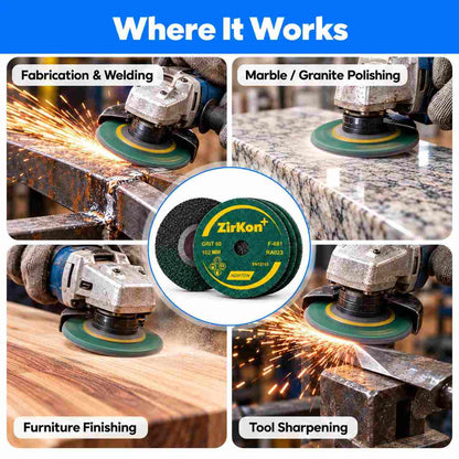 Zirkon Sander/paper Disc 4" Pack of 5