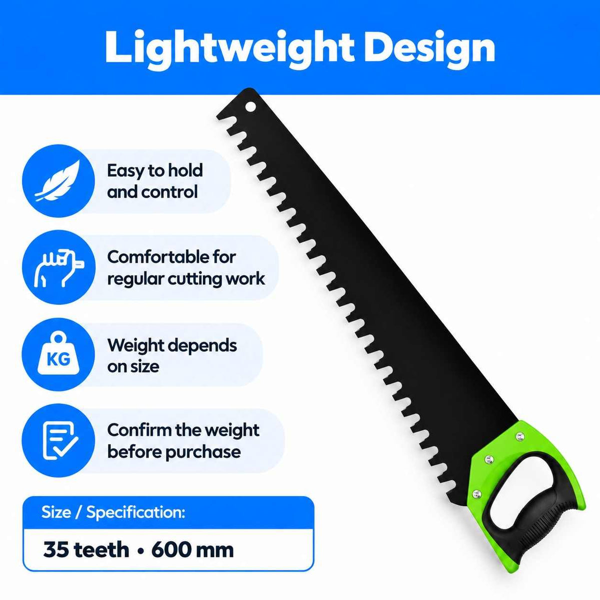 Block cutter with Plastic Handle Teeth:35-600mm(Block Aari)