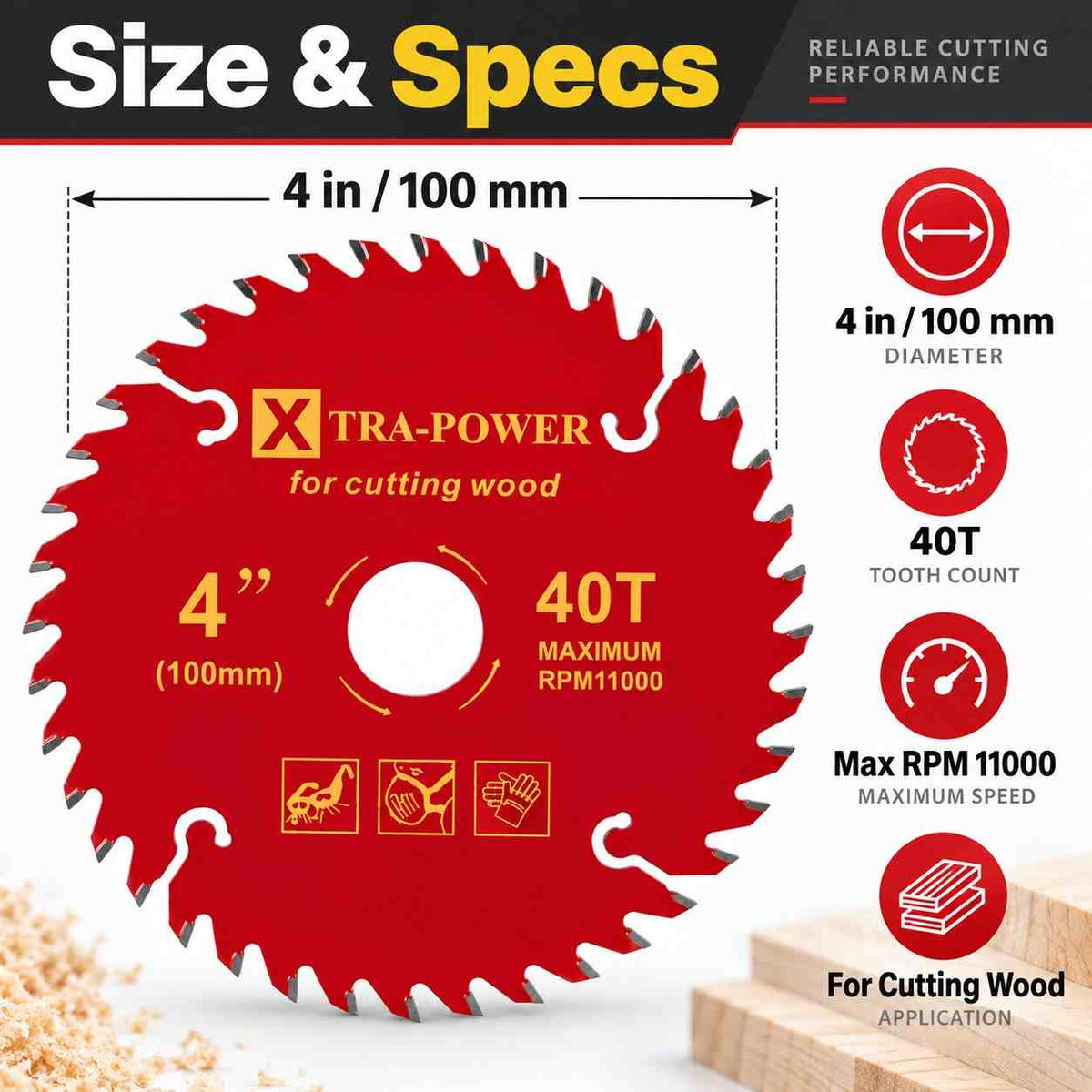Implemental Xtra Power TCT Cutting Disc ATB Tooth For Wood Cutting - 1