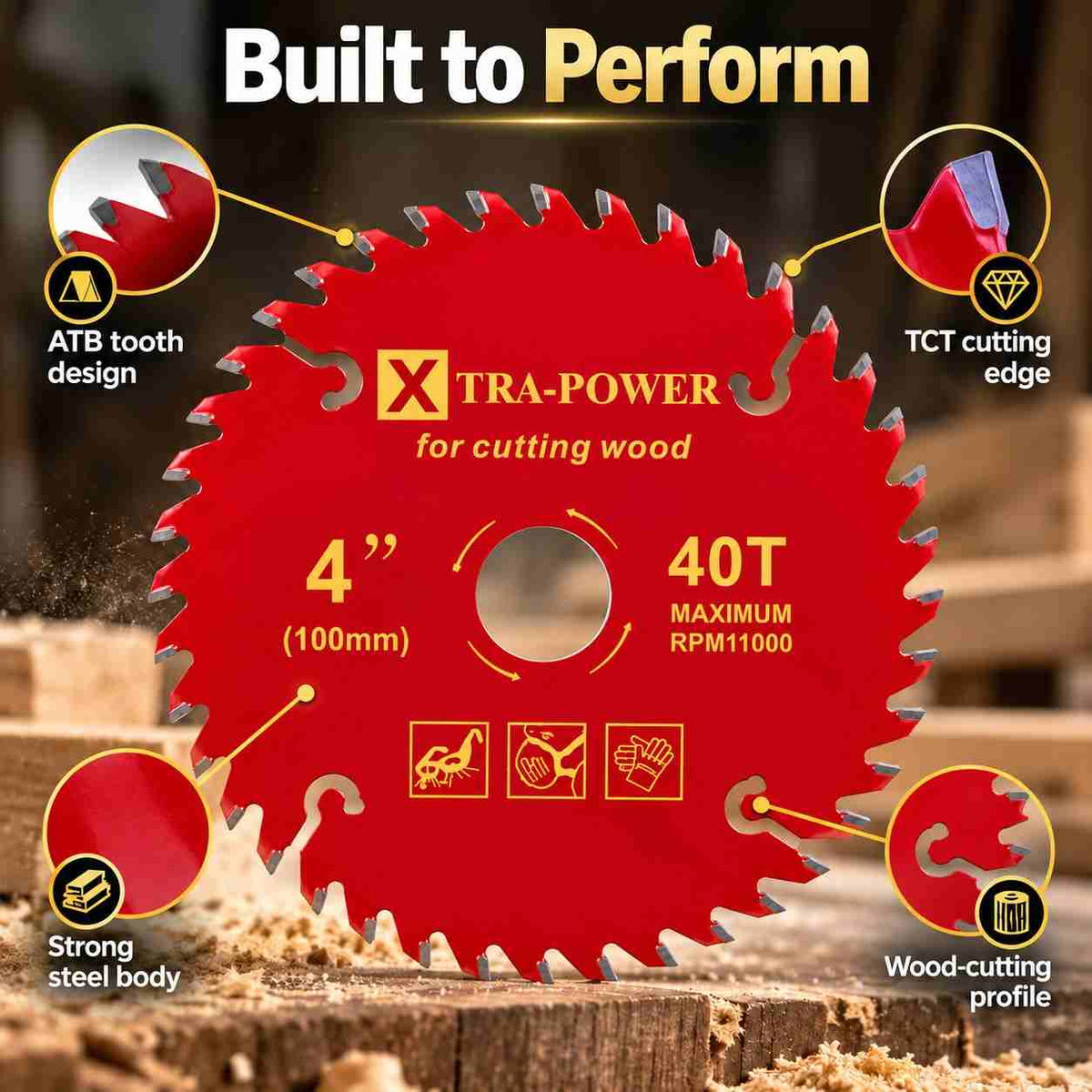 Implemental Xtra Power TCT Cutting Disc ATB Tooth For Wood Cutting - 1