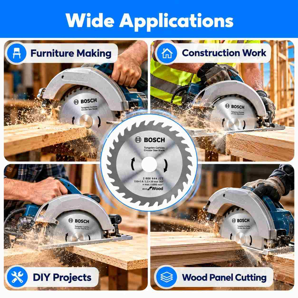 Bosch TCT Wood Circular Saw Blade10 x 20x30Teeth