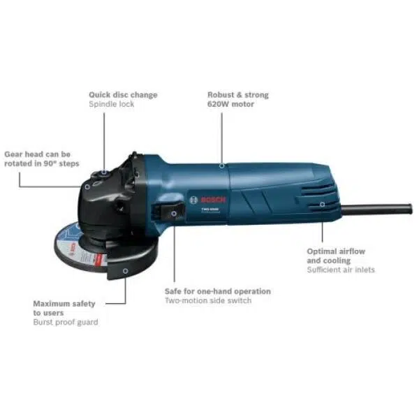 Bosch Angle Grinder-M10 Brush Motor & Protective Guard-660W - Image 3