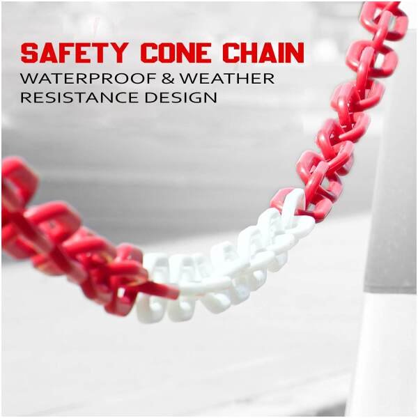 S Hook Type Plastic Safety Chain Barrier Cone-Thickness-6mm - Image 3