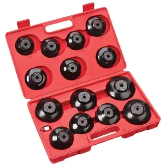 Alloy Cup Type Oil Filter Wrench Removal Kit15pcs Implemental