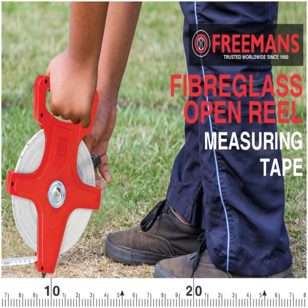 Freemans FO100 Fiberglass Open Reel Measuring Tape-100m - Image 5