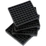 Rubber Anti Vibration Pads Non-Skid Protector Mat 6x6x1 Inch -Pack of 4