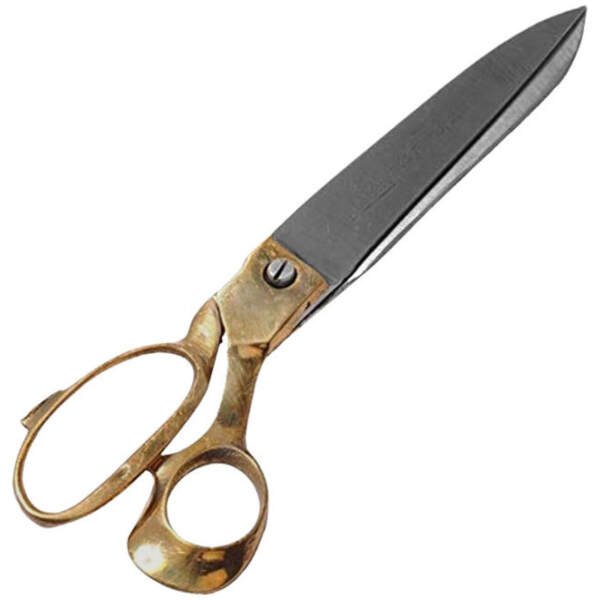 Tailoring Scissor with Brass Finish Handle – Implemental