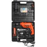 Hammer Drill Machine & Hand Tool Kit- 550Watt- 13mm 100pc