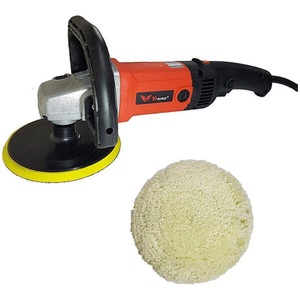 Electric Car Polisher with 1 Wool Buffing Pad