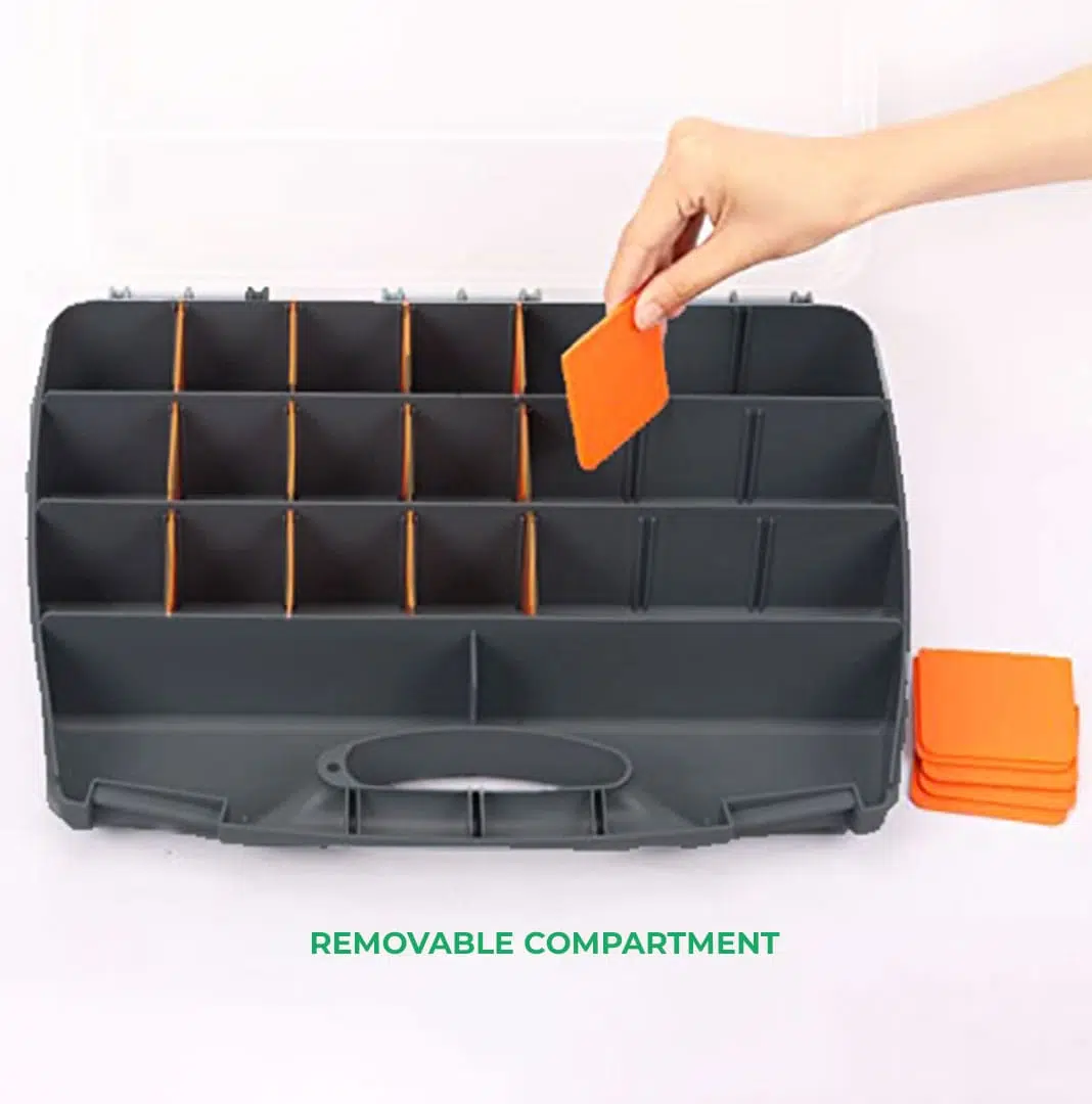 Organizer Box With Separator Slots & Transparent Lid - Image 2