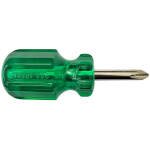 Two in One Stubby Screw Driver (Green and Silver-Steel)