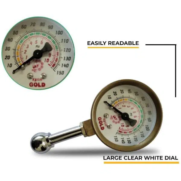 Mayur Air Pressure Gauge Small and Portable 150-PSI - Image 3