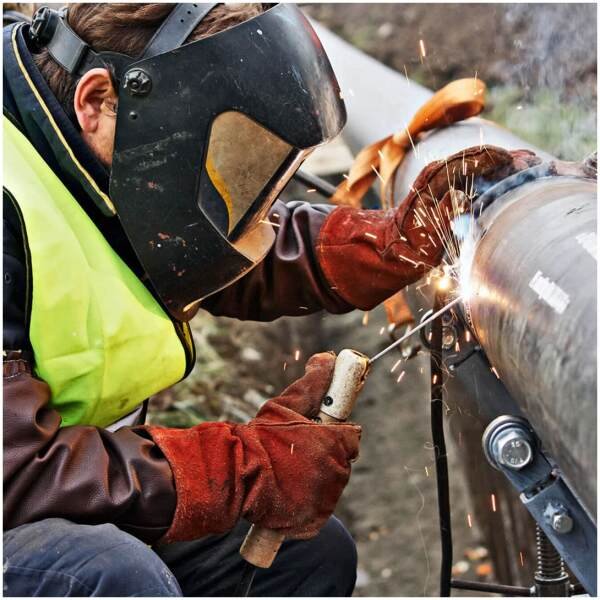 Leather Welding Hand Gloves-Multicolour - Image 4