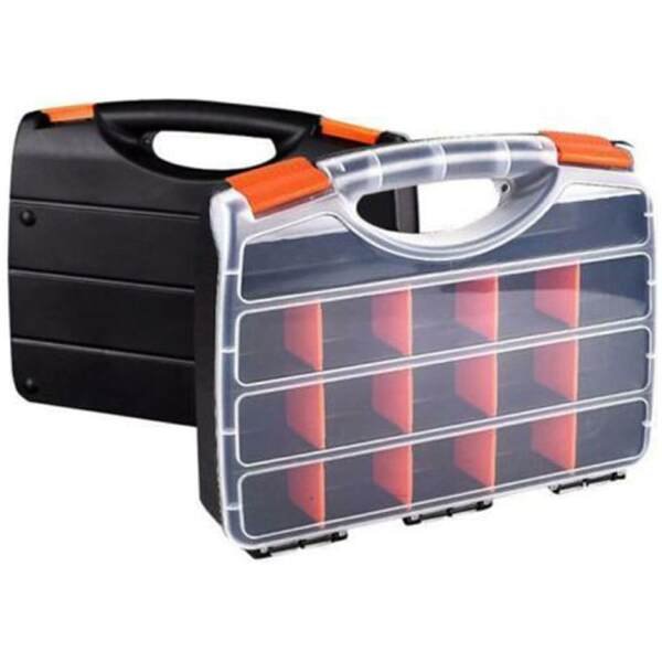 Organizer Box With Separator Slots & Transparent Lid