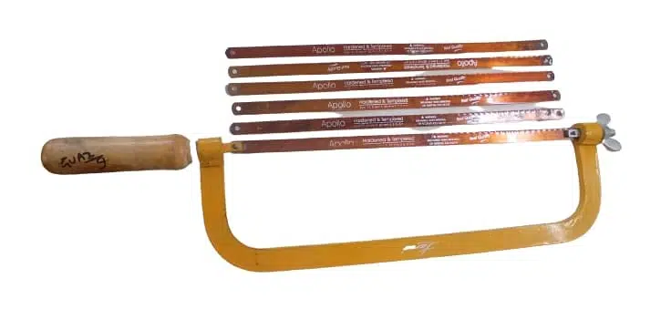 Hacksaw Frame With 5 Blades for Wood and Metal Cutting-12" - Image 3