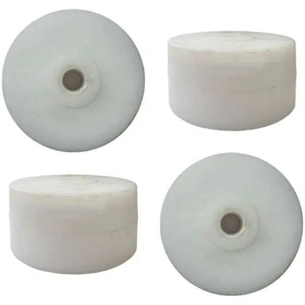 Nylon Roller Wheel, 4" x 2" Round Pulley Caster for Small Flat Car-(Pack of 4)